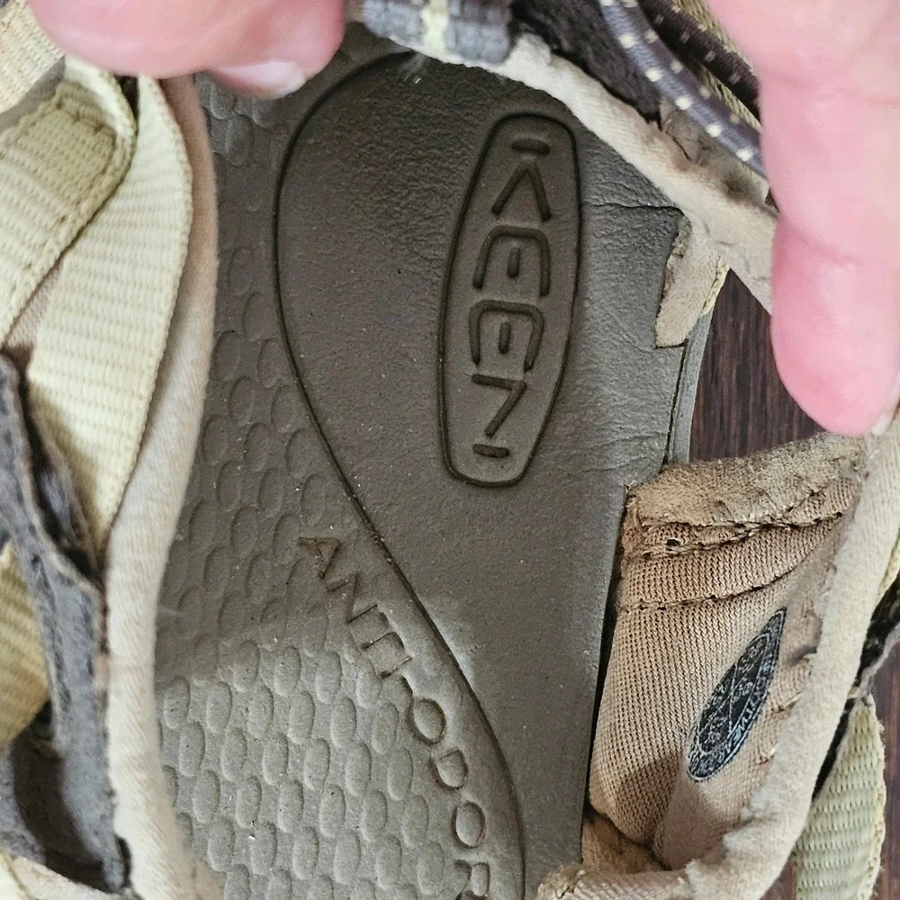 Keen Whisper Waterproof Hiking Sandals Grey Tan Womens 8